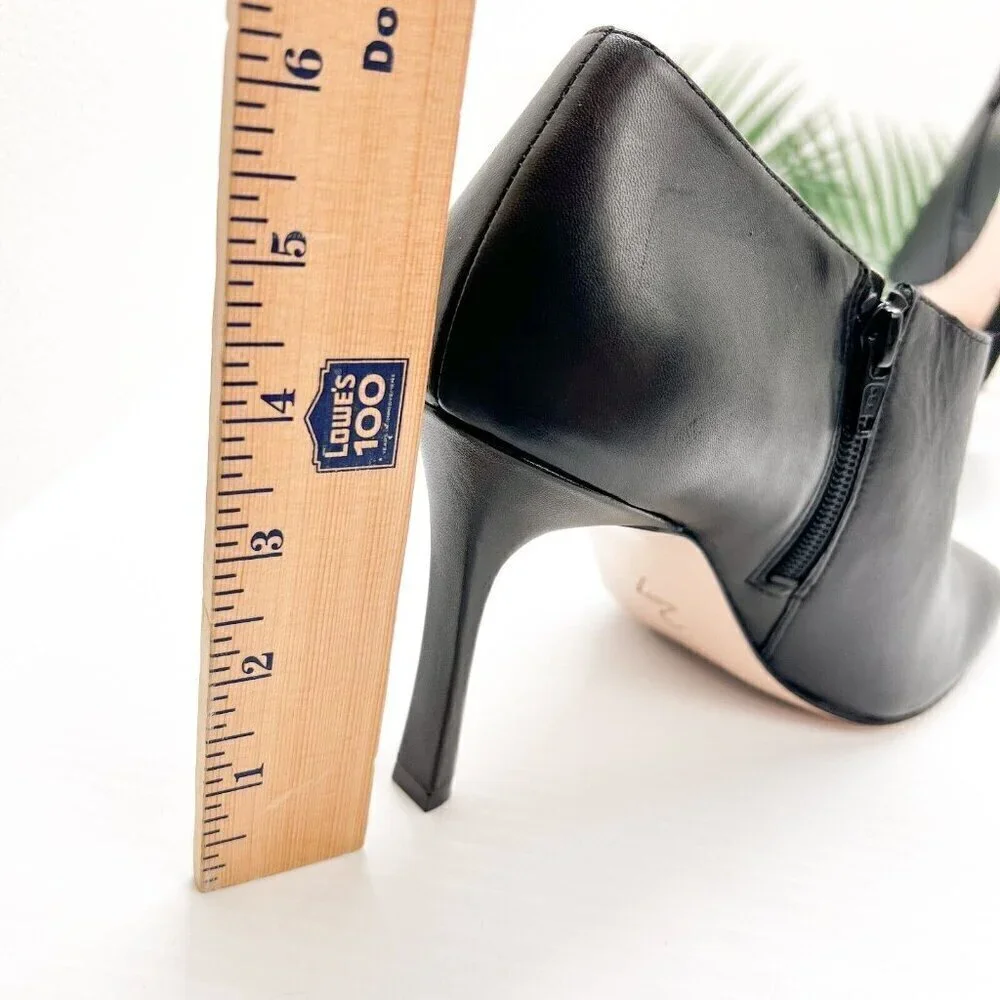 27 Edit Boots Womens Size 9.5W Penny Leather Square Toe Ankle Shoes - Picture 7 of 13